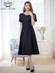 画像11: [送料無料][GINZA COUTURE]ピンク・ネイビー・半袖・ビジュー・ポケット・シンプル・Aライン・ミディアムドレス・ワンピース[即日発送][大きいサイズあり] (11)