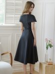 画像15: [送料無料][GINZA COUTURE]ピンク・レッド・ブラック・ケープ風 ・シンプル・Ａライン・ミディアムドレス・ワンピース[即日発送][大きいサイズあり] (15)