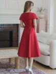 画像10: [送料無料][GINZA COUTURE]ピンク・レッド・ブラック・ケープ風 ・シンプル・Ａライン・ミディアムドレス・ワンピース[即日発送][大きいサイズあり] (10)