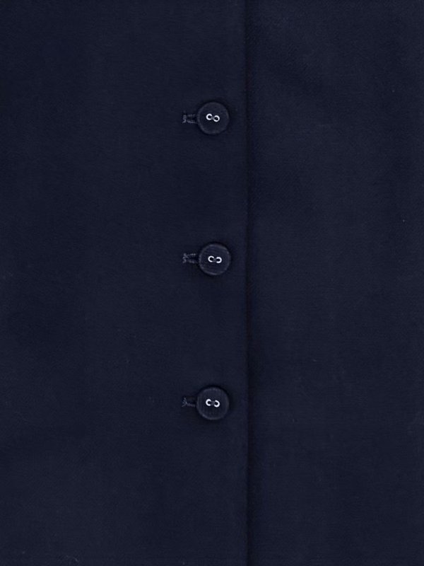 画像7: [送料無料][GINZA COUTURE]ワインレッド・ネイビー・ワンカラー・シンプル・ノースリーブ・前ボタン・リボンベルト・ポケット・Aライン・ミディアムドレス・ワンピース[即日発送][大きいサイズあり] (7)