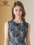 画像10: [送料無料][GINZA COUTURE]ブラック・グリーン・花柄・シワ加工・ノースリーブ・ブローチ・ポケット・Aライン・ミディアムドレス・ワンピース[即日発送][大きいサイズあり] (10)