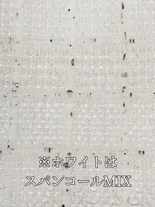 画像8: [送料無料][GINZA COUTURE]パープル・アイボリー・ノースリーブ・ツイード・リボン・ビジューボタン・ポケット・金糸・タイト・ミニドレス・ワンピース[即日発送][大きいサイズあり] (8)