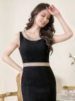 画像4: [送料無料][GINZA COUTURE]ブラック・ノースリーブ・切り替え・ツイード・タイト・膝丈・ワンピース[即日発送][大きいサイズあり] (4)