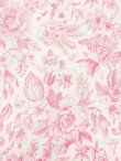 画像7: [送料無料][GINZA COUTURE]ホワイト×ピンク・ホワイト×ブルー・花柄・プリント・サテン・首元フリル・ウエストマーク・マキシ・アメリカンスリーブ・Aライン・ロングドレス[即日発送][大きいサイズあり] (7)
