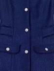 画像12: [送料無料][GINZA COUTURE]オレンジ・ネイビー・ピンク・ベージュ・ツイード・ノースリーブ・Aライン[即日発送][大きいサイズあり] (12)