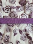画像7: [送料無料][ERUKEI]ブルー・パープル・花柄・刺繍・ノースリーブ・Aライン・ミディアムドレス・ワンピース[即日発送][大きいサイズあり] (7)