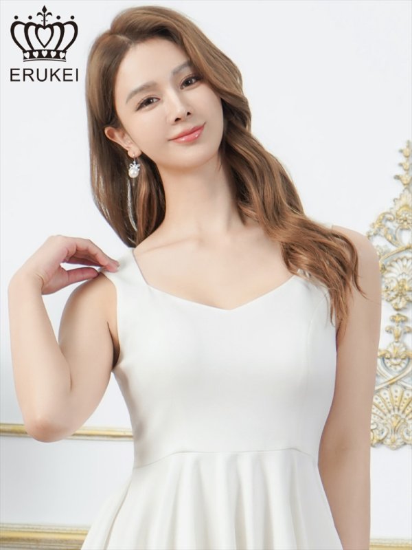 画像4: [送料無料][ERUKEI]ホワイト・レッド・ワンカラー・シンプル・ノースリーブ・Aライン・フレア・ミニドレス・ワンピース[即日発送][大きいサイズあり] (4)