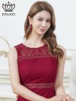 画像4: [送料無料][ERUKEI]レッド・ホワイト・ブラック・総レース・シアー・タイト・ミディアムドレス・ワンピース[即日発送][大きいサイズあり] (4)