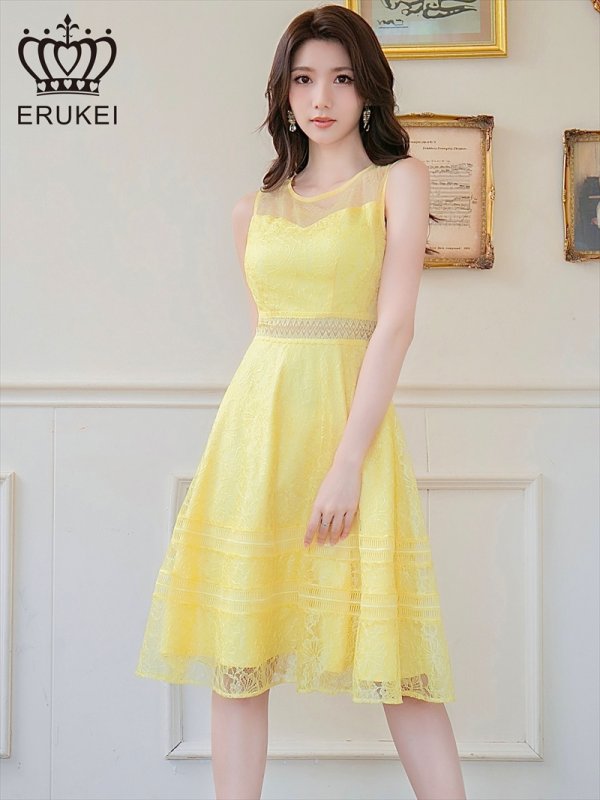 ERUKEI ドレス からし色-
