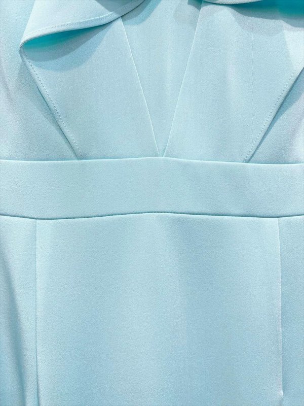 画像20: [送料無料][ERUKEI]ベージュ・グリーン・ネイビー・ワインレッド・ピンク・ブルー・Vネック・フリル袖 ・タイト・ミニドレス・ワンピース[即日発送][大きいサイズあり] (20)