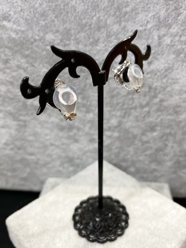 画像7: [ジュエリー][イヤリング]ゴールド・シルバー・クリアストーン・ビジュー・スクエアカット・イヤリング[即日発送] (7)