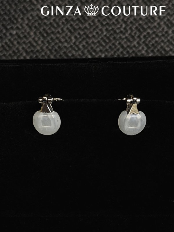 画像2: [ジュエリー][イヤリング]シルバー・パール・ストーン・シンプル・イヤリング[即日発送] (2)