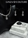 画像1: [アクセサリーセット]シルバー・ビジュー・ストーン・ネックレス・ピアス・ブレスレット・リング・アクセサリーセット[即日発送] (1)