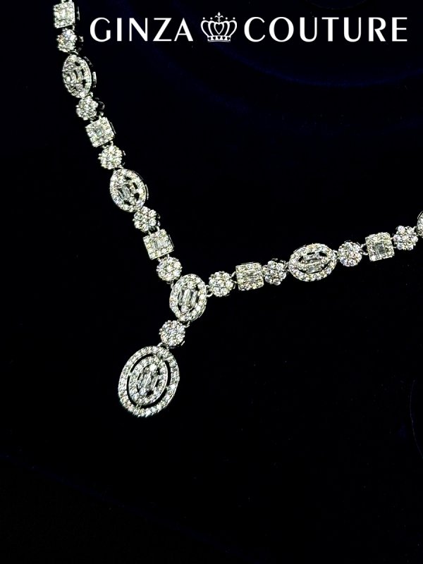 画像2: [アクセサリーセット]シルバー・ビジュー・ストーン・ネックレス・ピアス・ブレスレット・リング・アクセサリーセット[即日発送] (2)