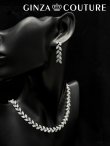画像4: [アクセサリーセット]シルバー・ビジュー・ストーン・ネックレス・ピアス・アクセサリーセット[即日発送] (4)