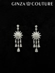 画像3: [アクセサリーセット]シルバー・ビジュー・ストーン・フラワーモチーフ・ネックレス・ピアス・アクセサリーセット[即日発送] (3)