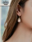 画像3: [ジュエリー][ピアス]ゴールド×ホワイト・ゴールド×ピンク・パール・ストーン・フックピアス[即日発送] (3)