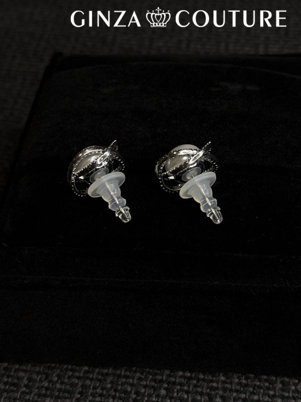 画像2: [ジュエリー][ピアス]シルバー・ストーン・パール・シンプル・スタッドピアス (2)