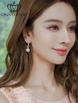 画像3: [ジュエリー][イヤリング]シルバー×ホワイト・ゴールド×ホワイト・ストーン・パール・イヤリング[即日発送] (3)