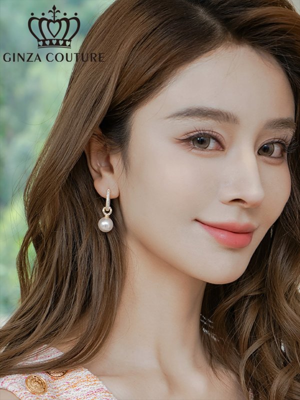 画像3: [ジュエリー][ピアス]ゴールド×ホワイト・シルバー×ホワイト・ストーン・パール・ピアス[即日発送] (3)