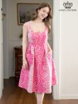 画像12: [送料無料][GINZA COUTURE]レッド・オレンジ・ピンク・ブラック・レオパード柄・ジャガード・ポケット付き・フレア・Aライン・ノースリーブ・ミディアムドレス・ワンピース[即日発送][大きいサイズあり] (12)