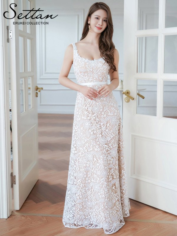 未使用❗️ERUKEI-Settan 花柄Aラインロングドレス 花柄Aラインロングドレス/ERUKEI - カラードレス