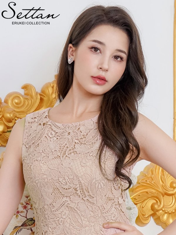 画像16: [送料無料][SETTAN]ホワイト・ブラック・ベージュ・レッド・ケミカルレース・総レース・ノースリーブ・Aライン・フレア・ミニドレス・ワンピース[即日発送][大きいサイズあり] (16)