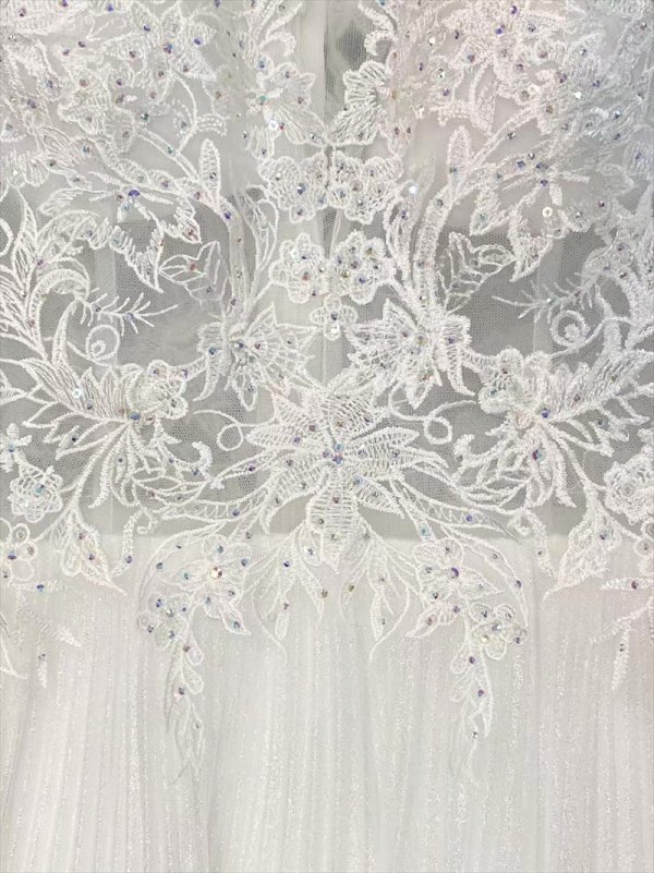 画像14: [送料無料][SETTAN]レッド・イエロー・ホワイト・ノースリーブ・ラメ・ラインストーン・プリーツ・刺?・レース・シアー・エレガント・Aライン・ロングドレス[即日発送][大きいサイズあり] (14)