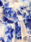 画像7: [送料無料][SETTAN]ピンク・ブルー・シフォン・花柄・プリント・ベア・スピンドル・ティアード・フリル・Aライン・ロングドレス[即日発送][大きいサイズあり] (7)