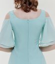 画像17: [送料無料][GINZA COUTURE]グリーン・オレンジ・ホワイト・オープンショルダー・ポイントレース・無地・タイト・ミニドレス・ワンピース[即日発送][大きいサイズあり] (17)