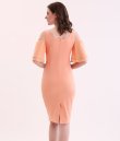 画像8: [送料無料][GINZA COUTURE]グリーン・オレンジ・ホワイト・オープンショルダー・ポイントレース・無地・タイト・ミニドレス・ワンピース[即日発送][大きいサイズあり] (8)