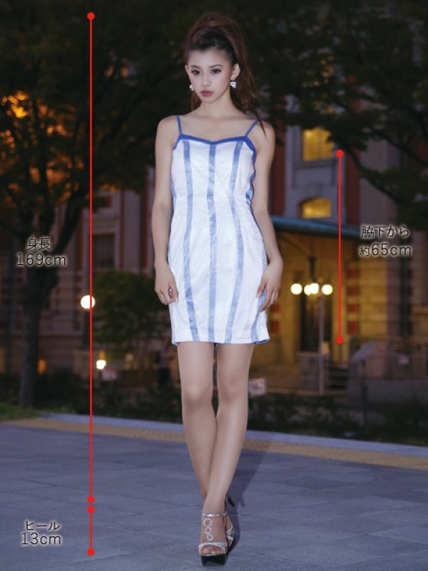 画像5: [送料無料][ERUKEI]ストライプ・ベア・ギャザー・ミニドレス・ワンピース[即日発送][大きいサイズあり] (5)