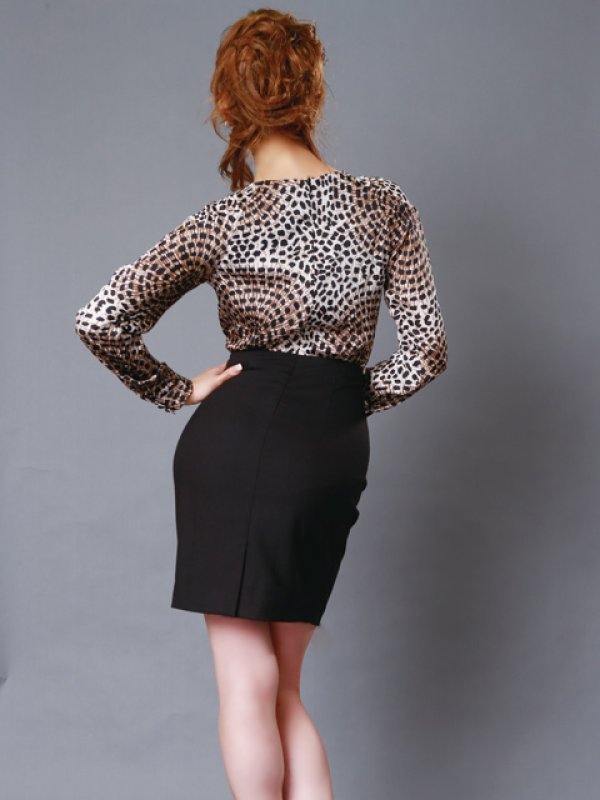 画像3: [送料無料][ERUKEI]ブラウン・グレー・レオパード・セットアップ風・ミニドレス・ワンピース[即日発送][大きいサイズあり] (3)