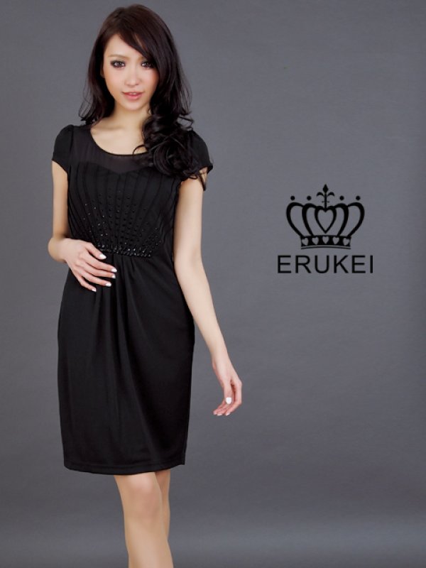 画像3: [送料無料][ERUKEI]シンプル・半袖・ミニドレス・ワンピース[即日発送][大きいサイズあり] (3)