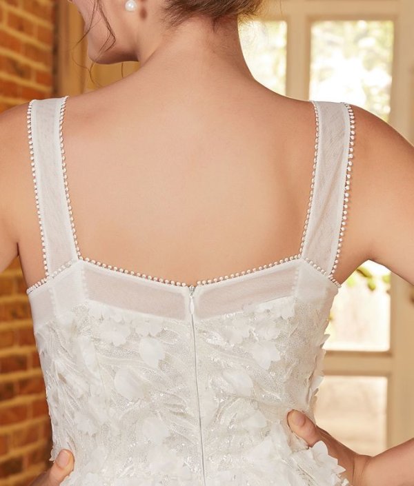 画像9: [送料無料][SETTAN]ホワイト・ゴールド・ブラック・花びらモチーフ・Ａライン・ノースリーブ・ミディアムドレス・ワンピース[即日発送][大きいサイズあり] (9)