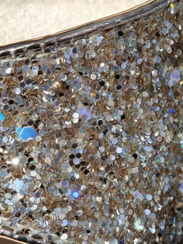 画像6: [ニュースソース][news]シルバー・ピンクゴールド・ブラック・アンクルストラップ・ラメ・グリッター・ラインストーンチャーム・厚底・16cmヒール・サンダル[即日発送] (6)