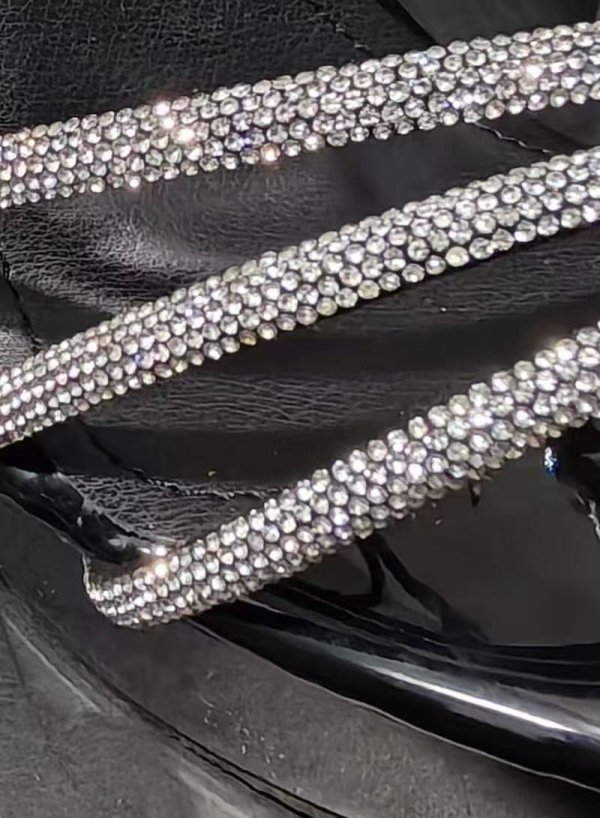 画像8: [ニュースソース][news]ベージュ・グレー・ブラック・２way・アンクルストラップ・ラインストーン・厚底・14cmヒール・サンダル[即日発送] (8)