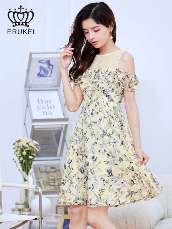 美品♡　ERUKEI エルケイ Xmas ワンピース イエロー 4